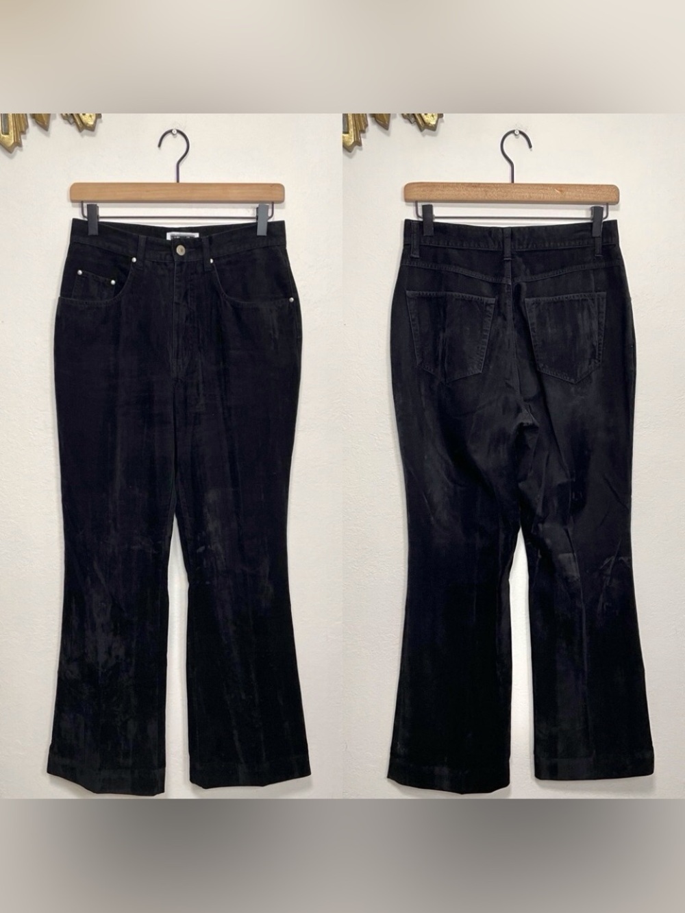 Vintage Xhilaration Black Velvet Boot Cut Pants